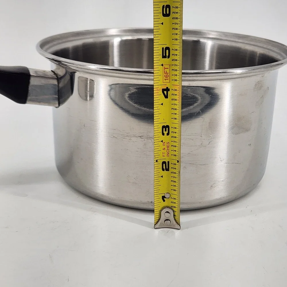 Vintage JCPenney Fashion Manor Saucepan 8 Inch Stainless Steel USA